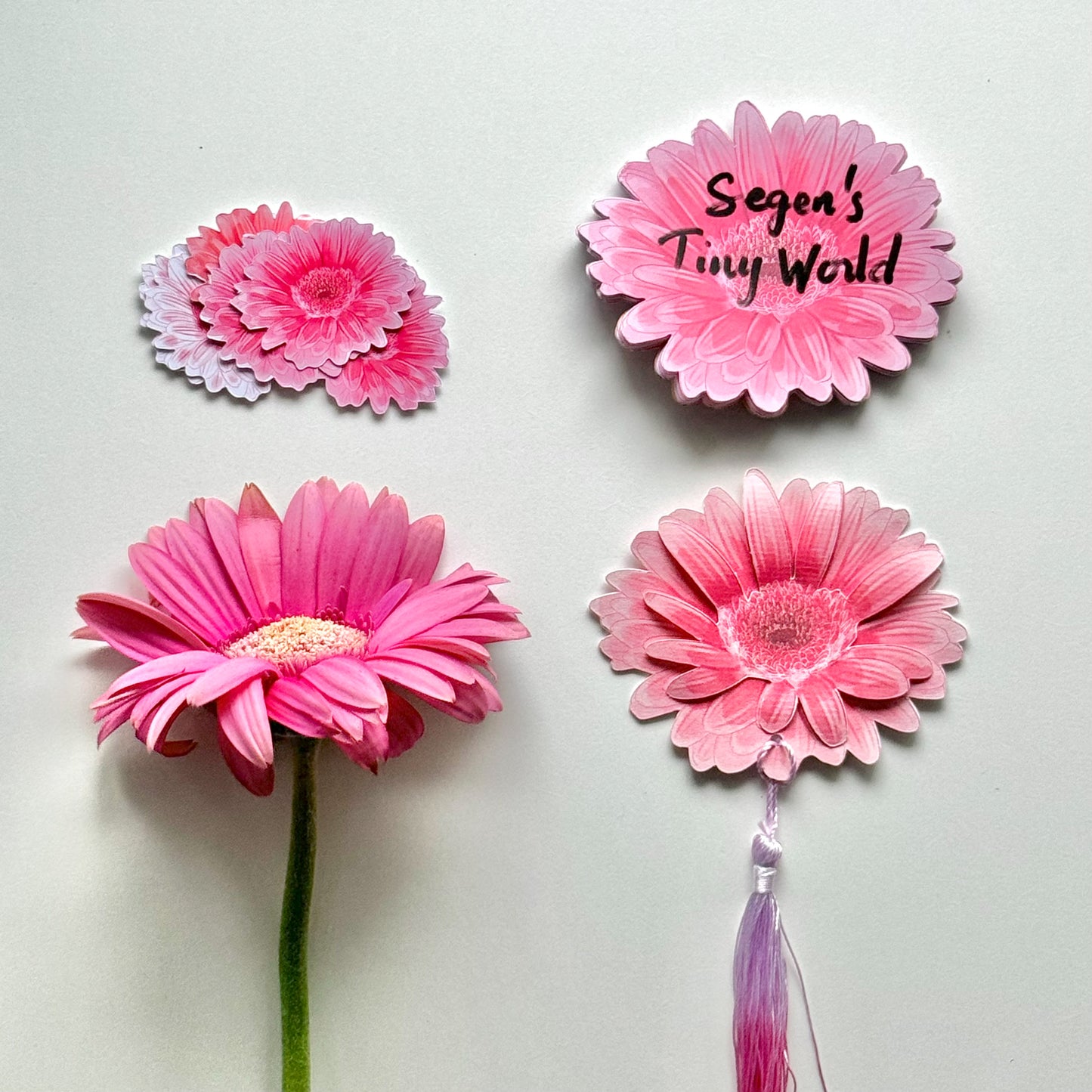 Gerbera Flower Bookmark No.04