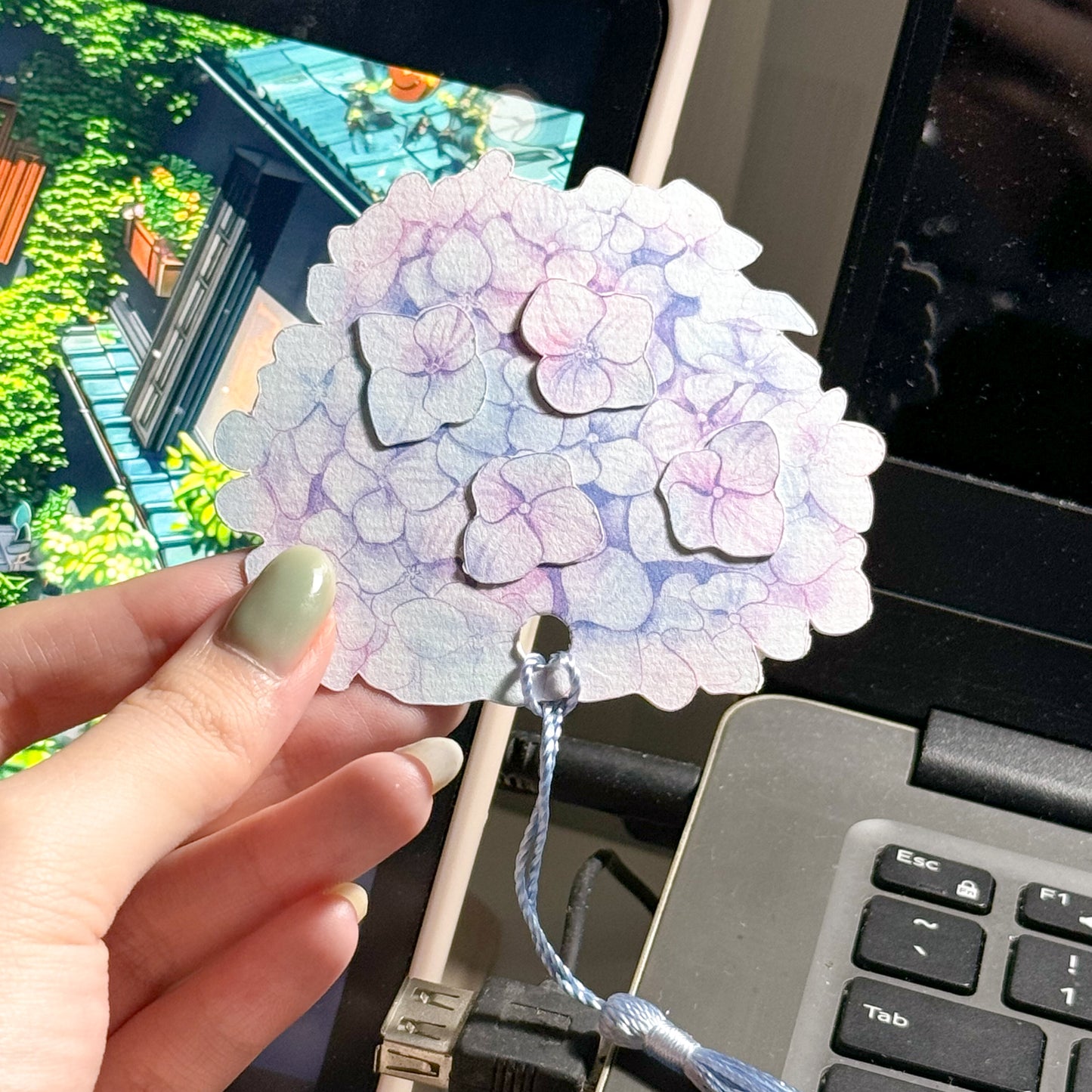 Hydrangea Flower Bookmark No.02