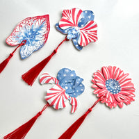 American Flag Orchid Flower Bookmark