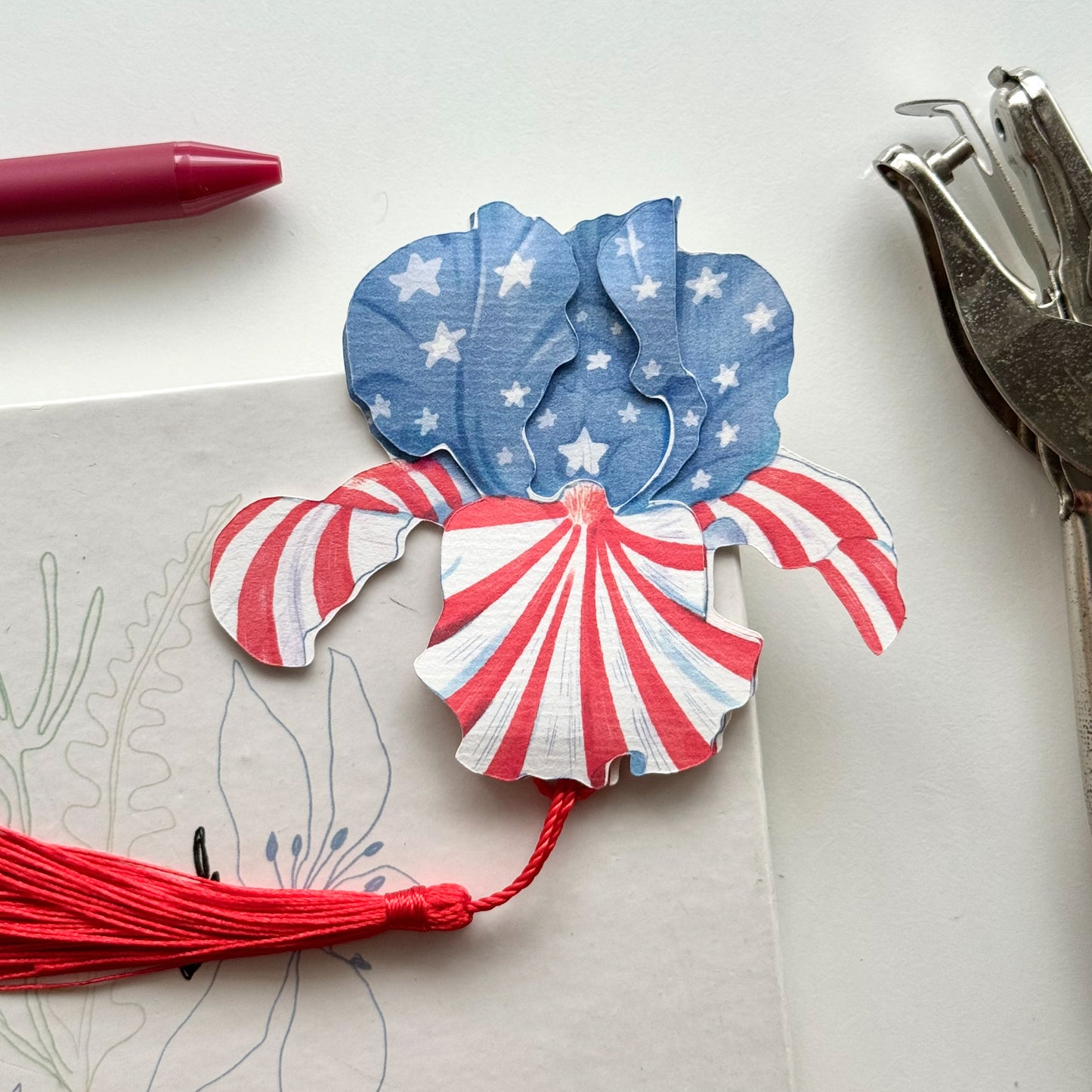American Flag Botanical Bookmark Collection – Set of 4