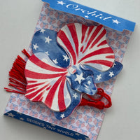 American Flag Orchid Flower Bookmark