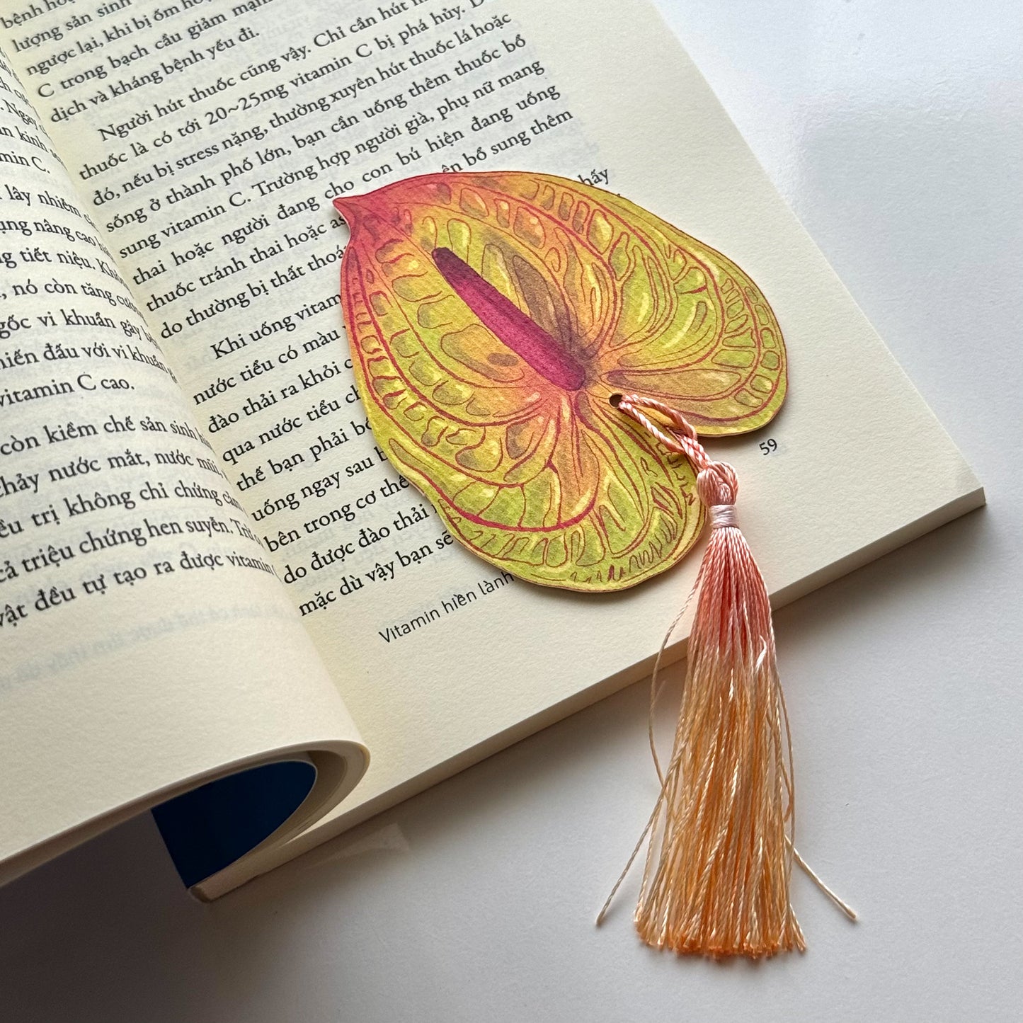 Anthurium Flower Bookmark No.02