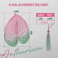 Anthurium Flower Bookmark No.03