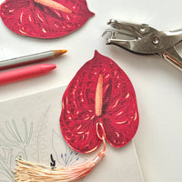 Anthurium Flower Bookmark No.04