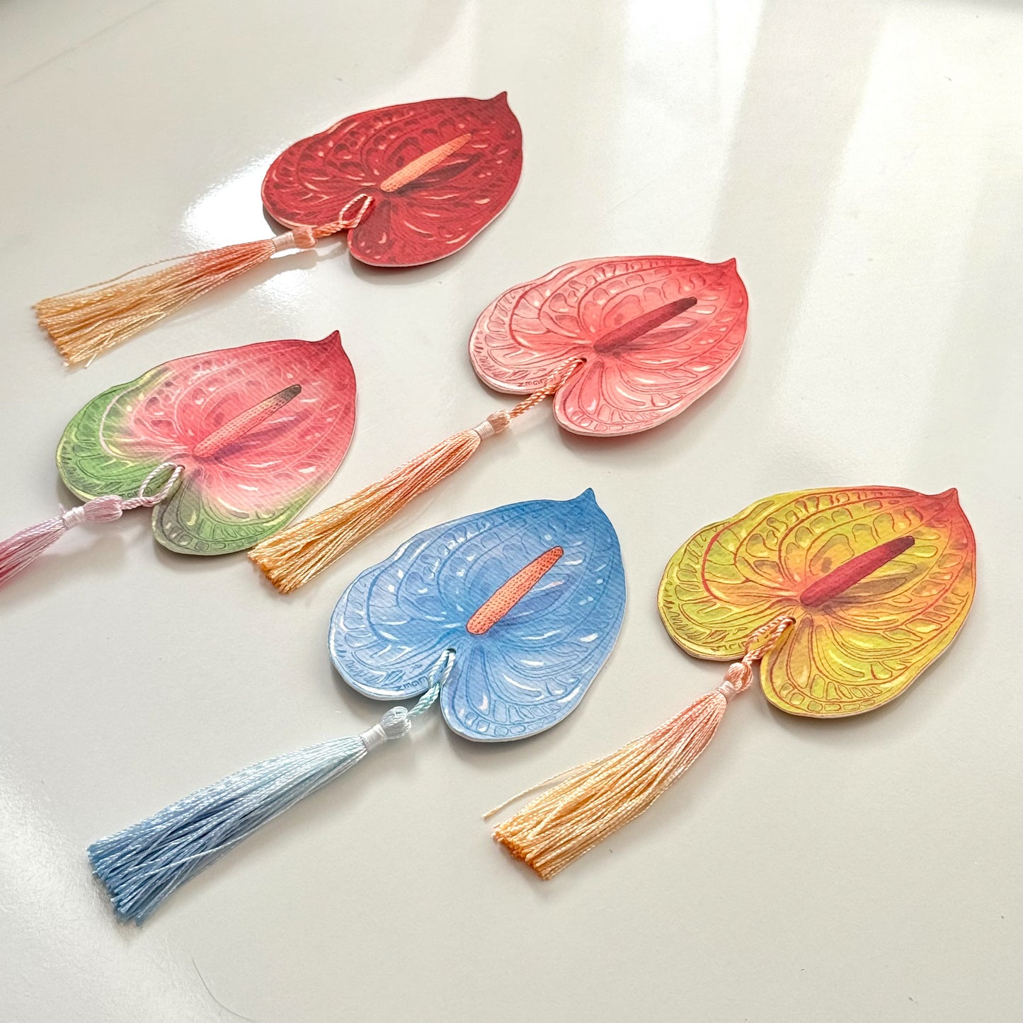 Anthurium Flower Bookmark No.04
