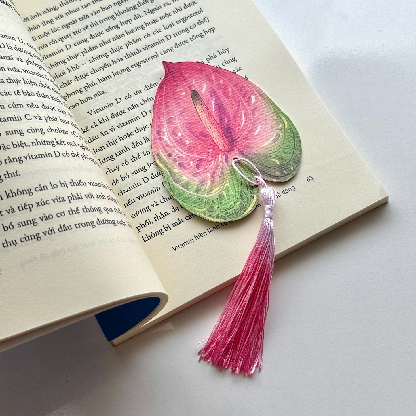 Anthurium Flower Bookmark No.05