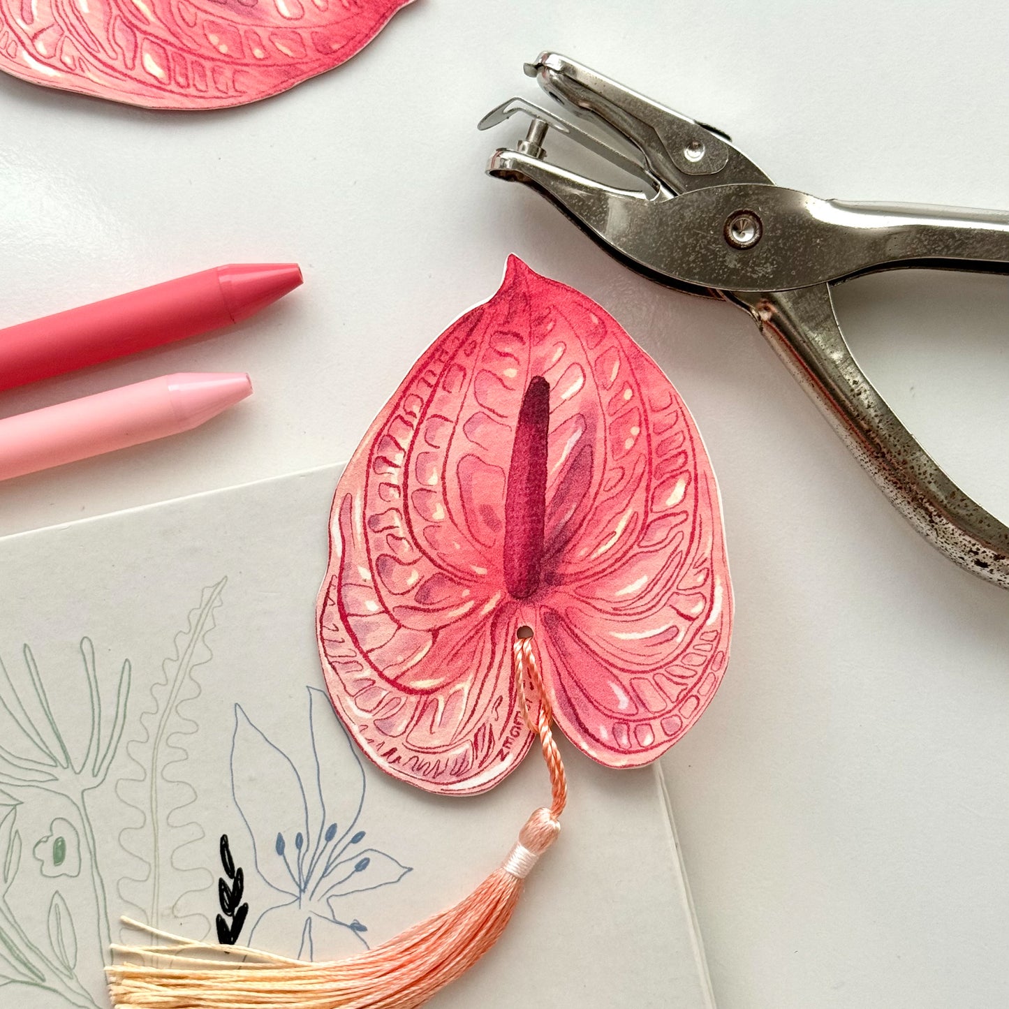 Anthurium Garden Bookmark Set – Collection of 5