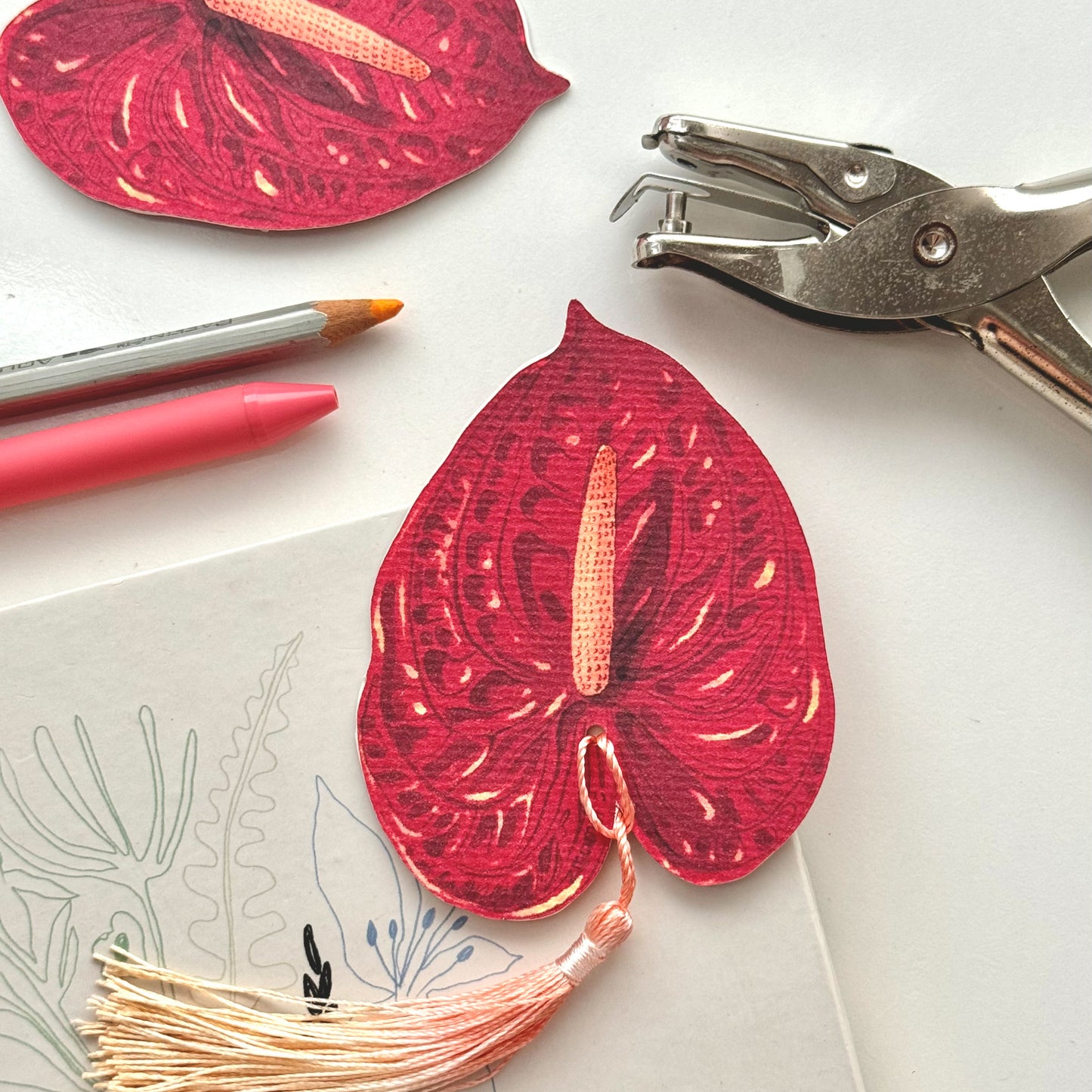 Anthurium Garden Bookmark Set – Collection of 5