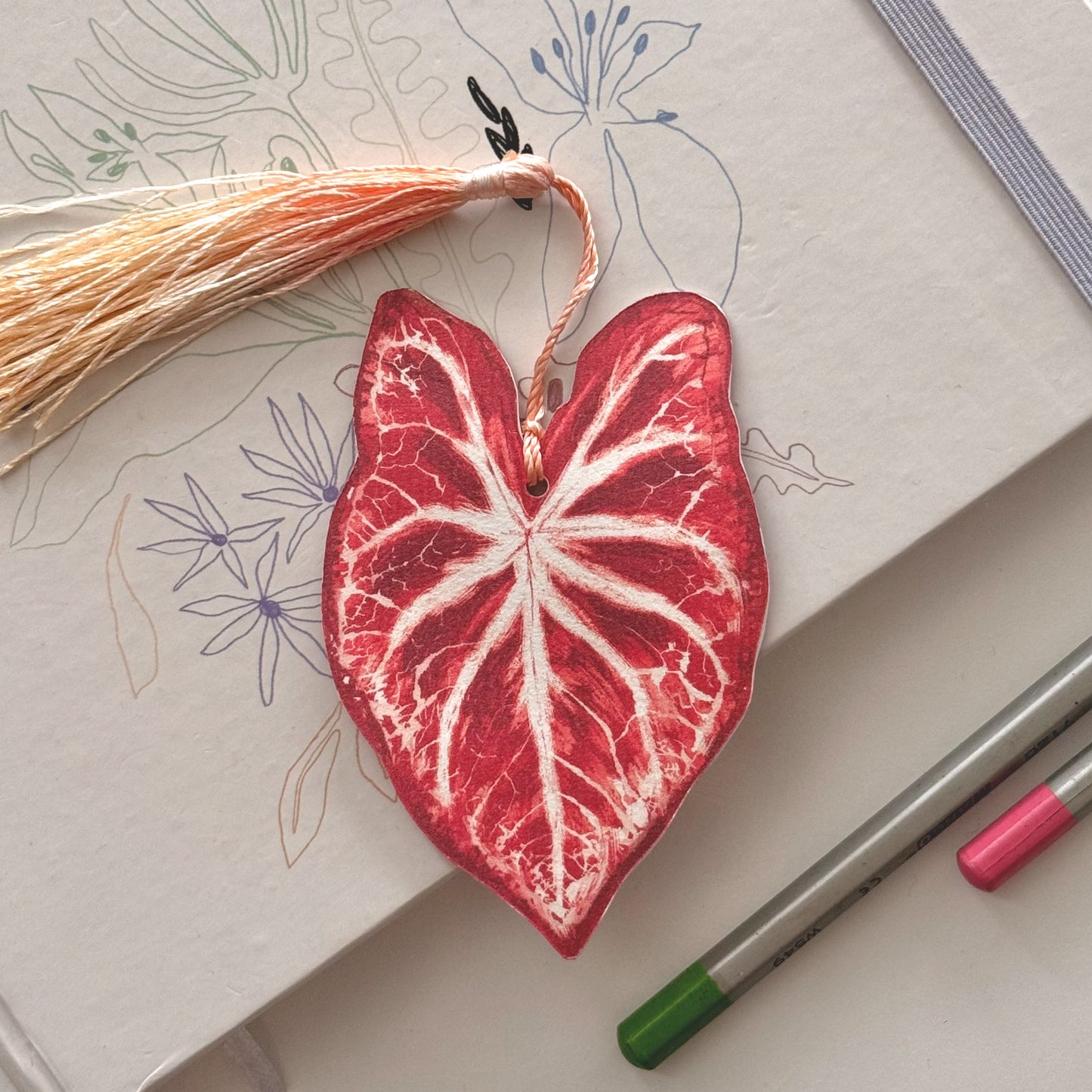 Caladium Leaf Bookmark No.02