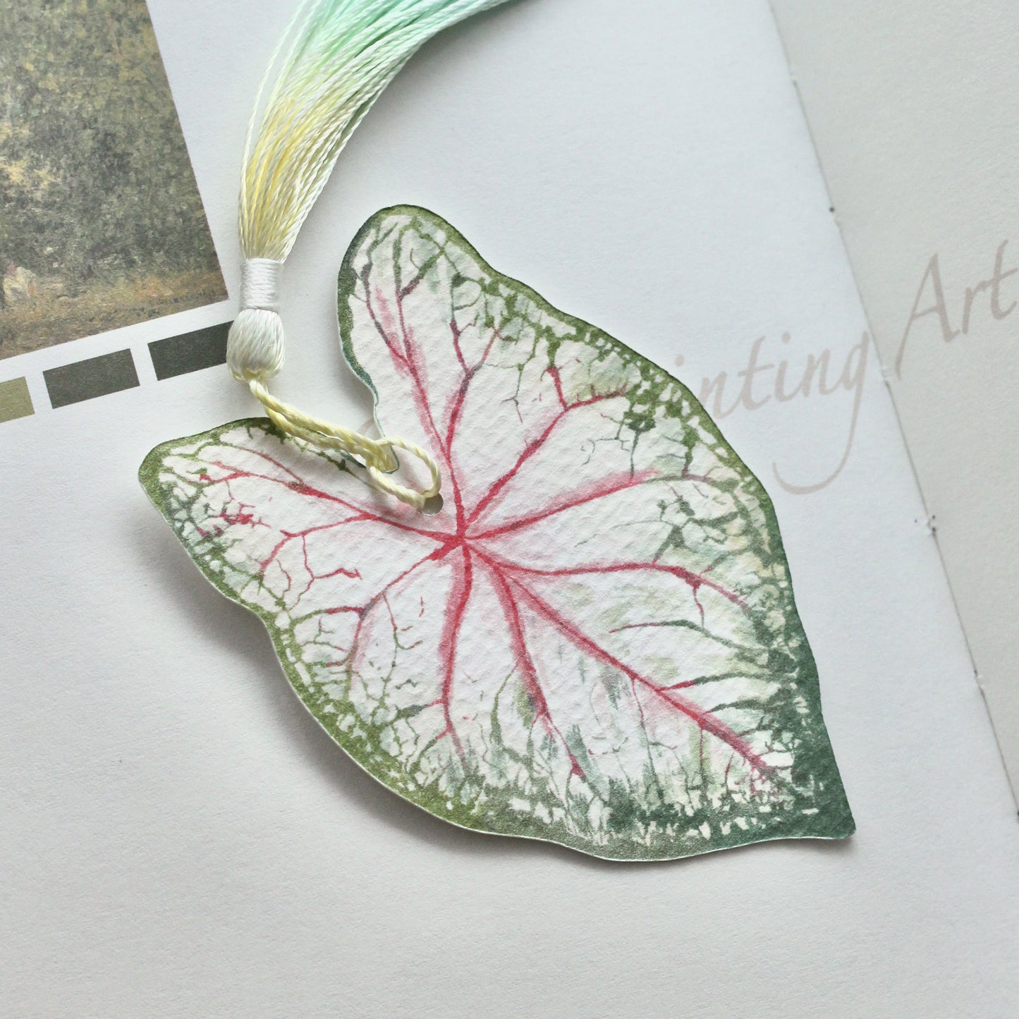 Caladium Leaf Bookmark No.04