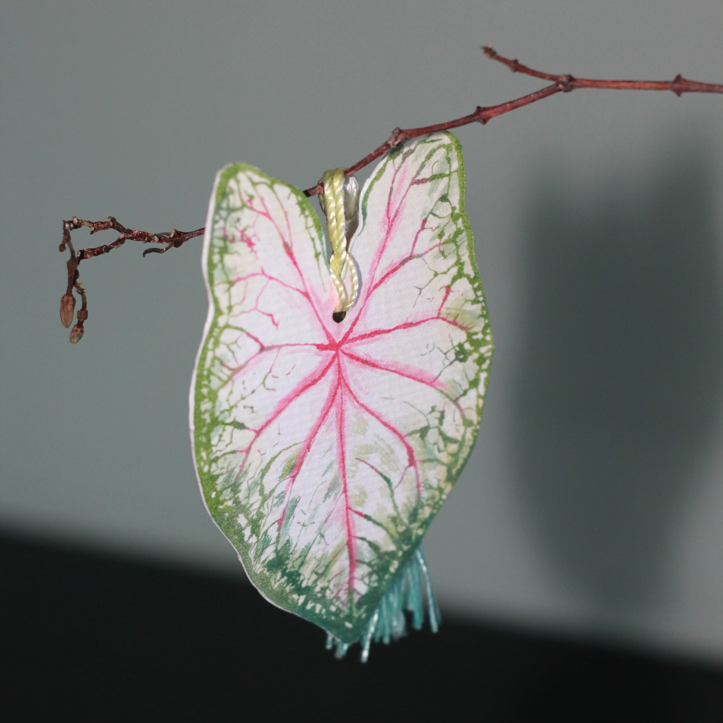 Caladium Leaf Bookmark No.04