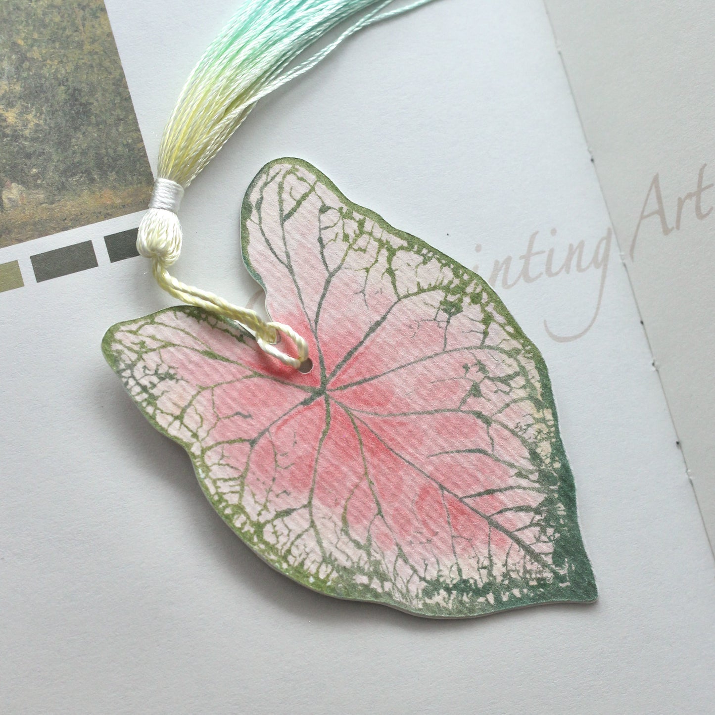 Caladium Leaf Bookmark No.06
