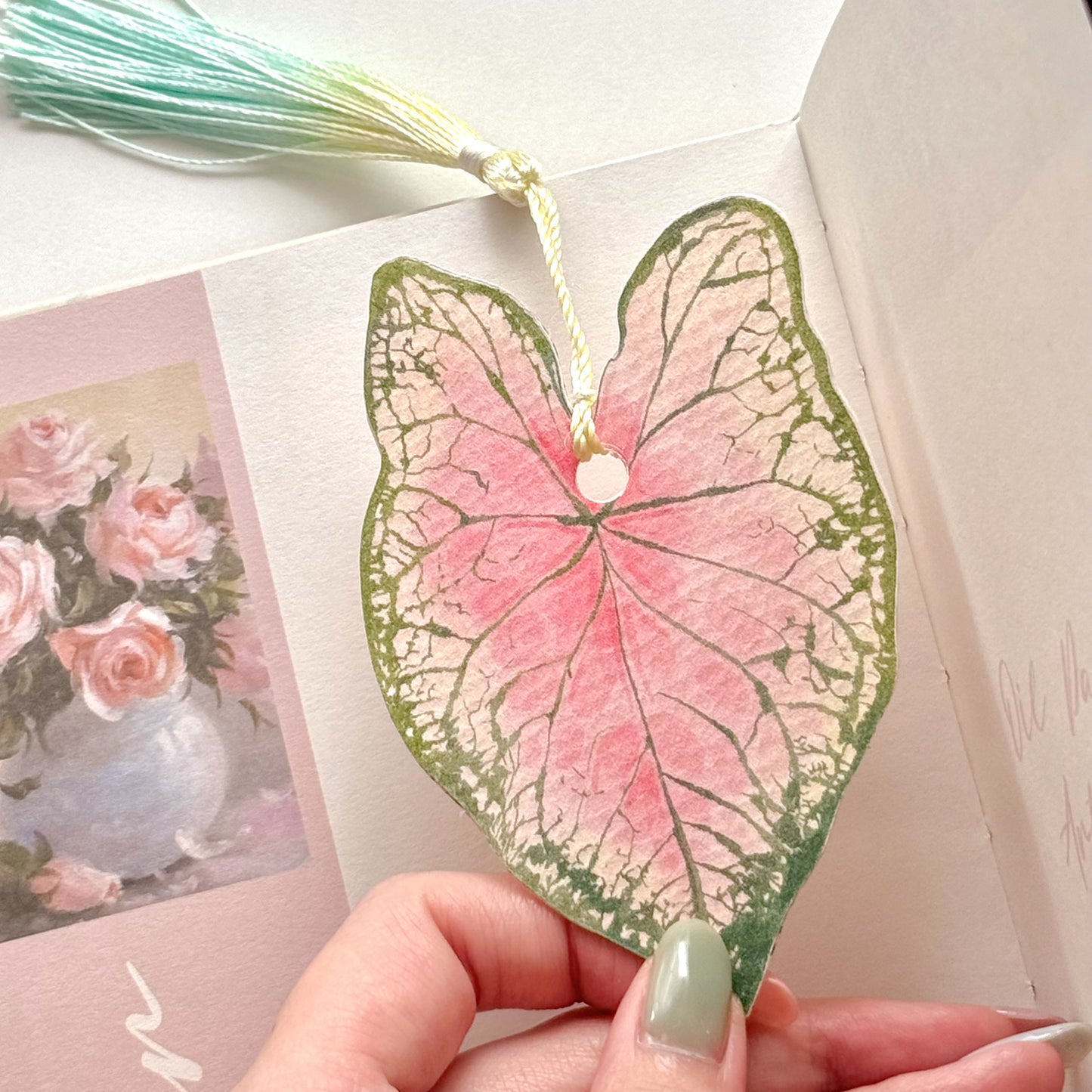 Caladium Leaf Bookmark No.06