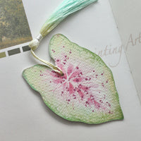 Caladium Leaf Bookmark No.09