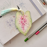 Caladium Leaf Bookmark No.09