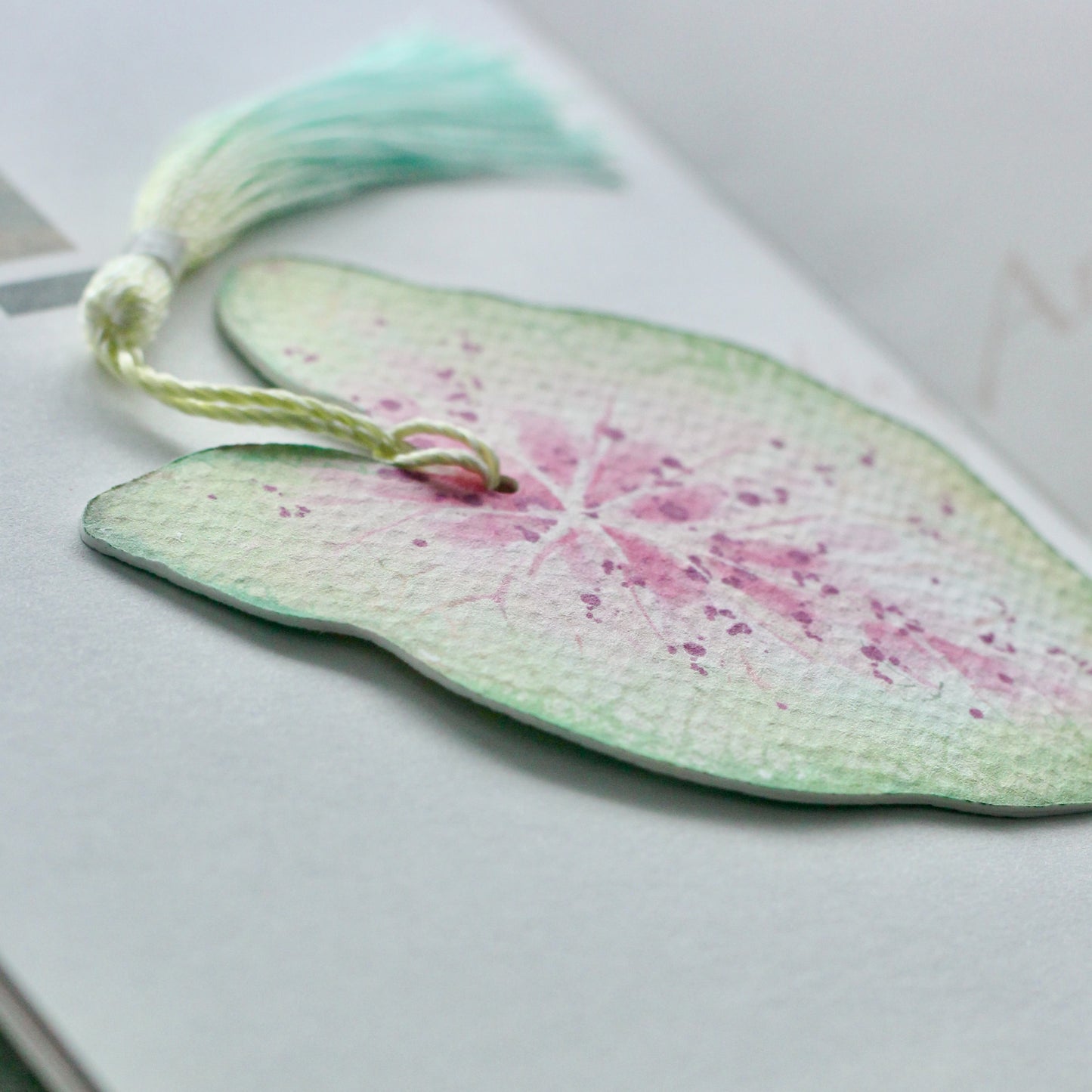 Caladium Leaf Bookmark No.09