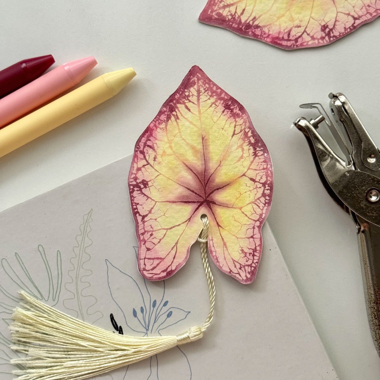 Caladium Leaf Bookmark No.11