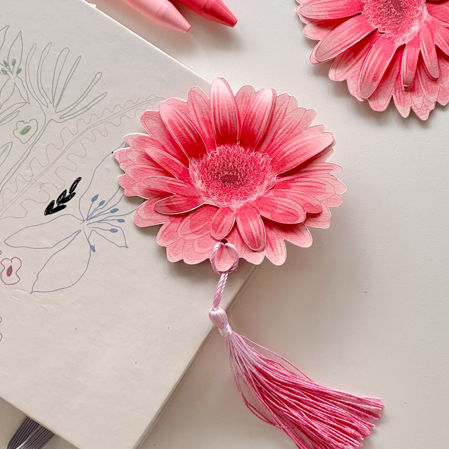 Gerbera Flower Bookmark No.04