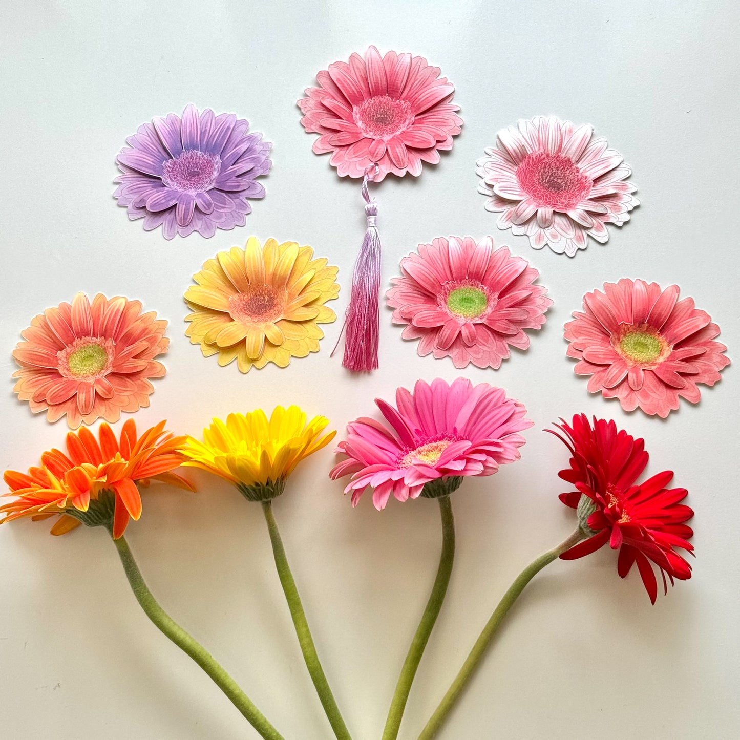 Gerbera Garden Bookmark Set – Collection of 6