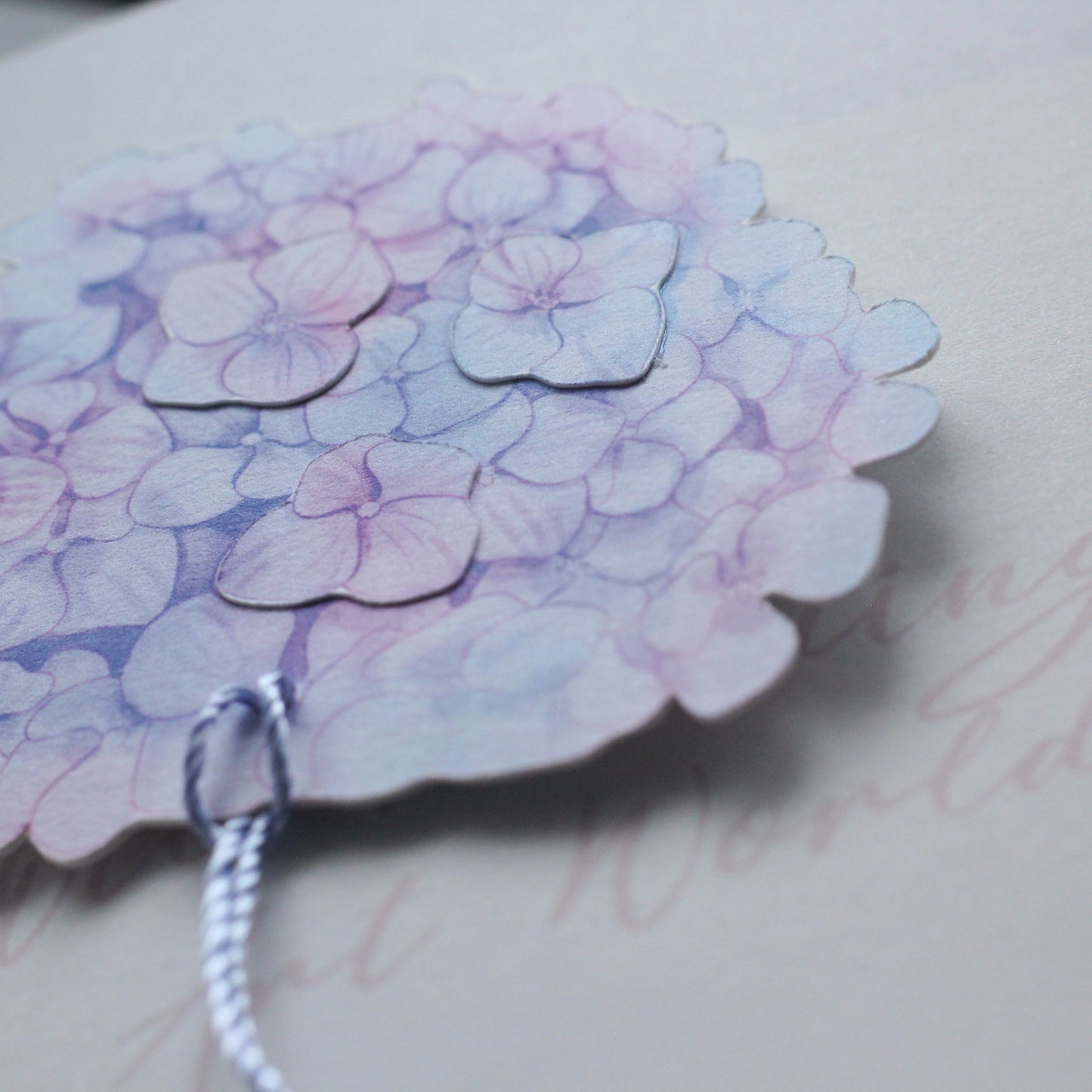 Hydrangea Flower Bookmark No.02