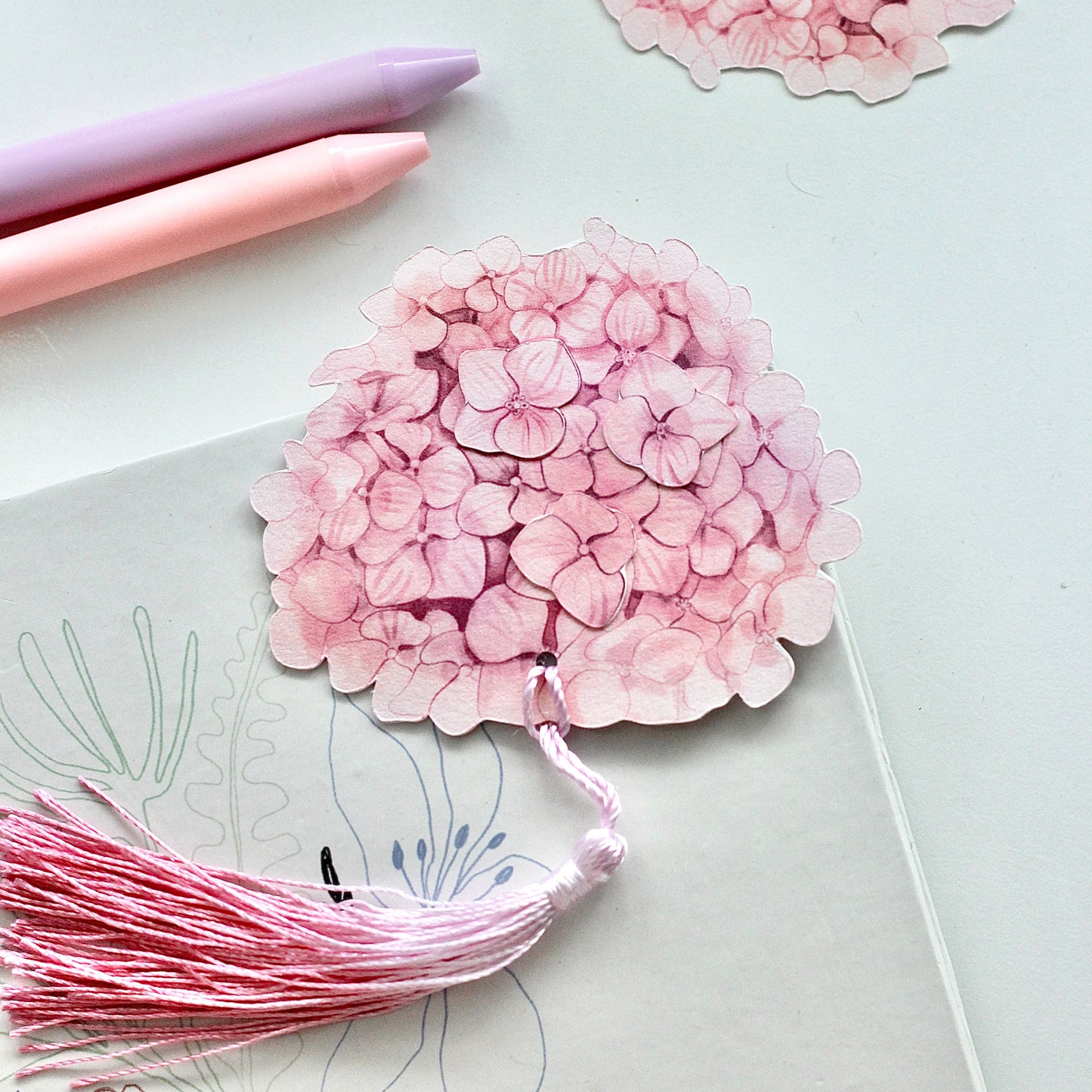 Hydrangea Flower Bookmark No.03
