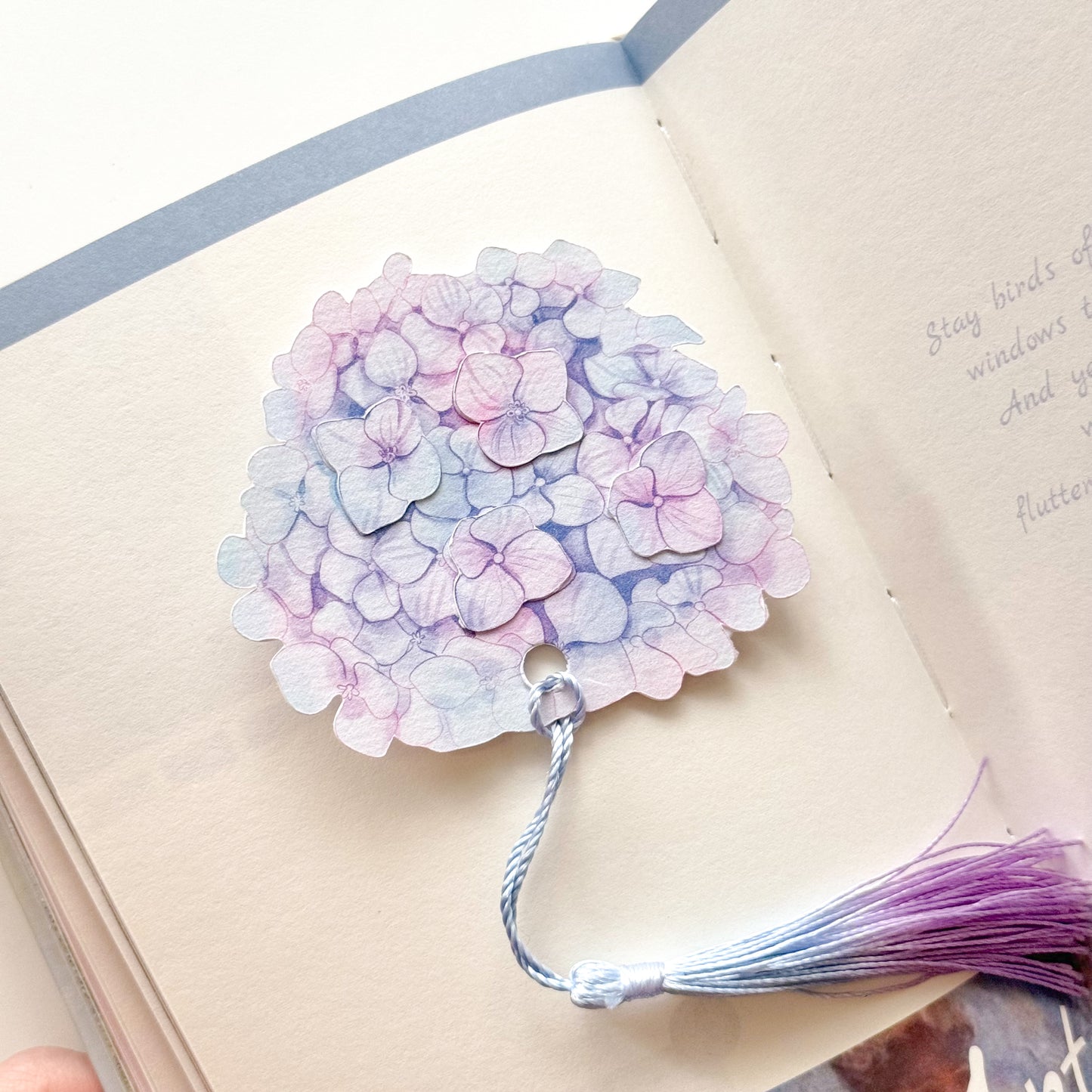 Hydrangea Flower Bookmark No.03