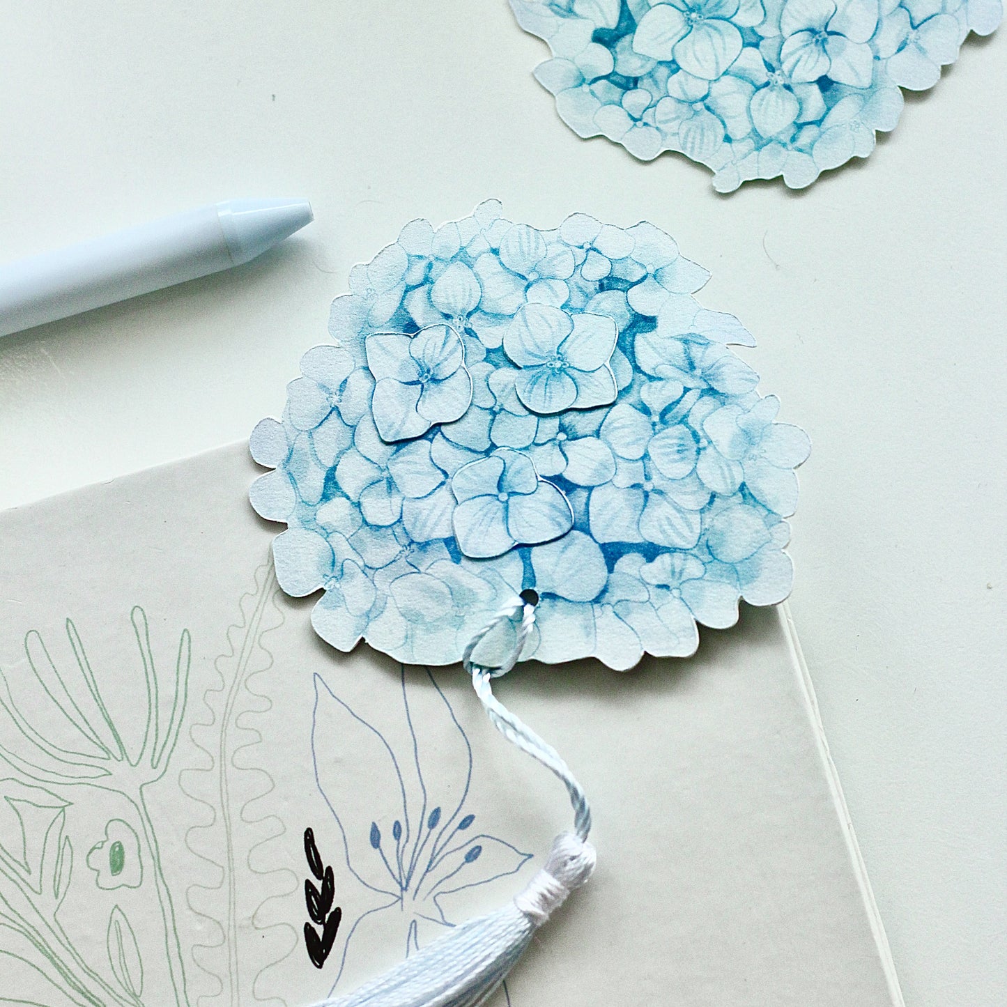 Hydrangea Flower Bookmark No.04
