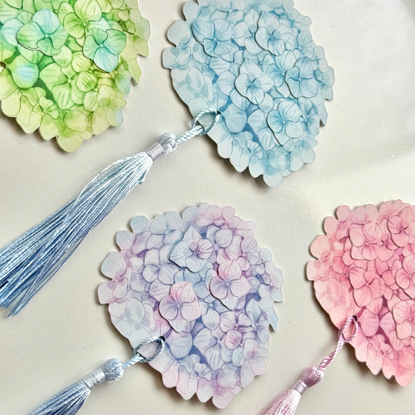 Hydrangea Garden Bookmark Set – Collection of 4