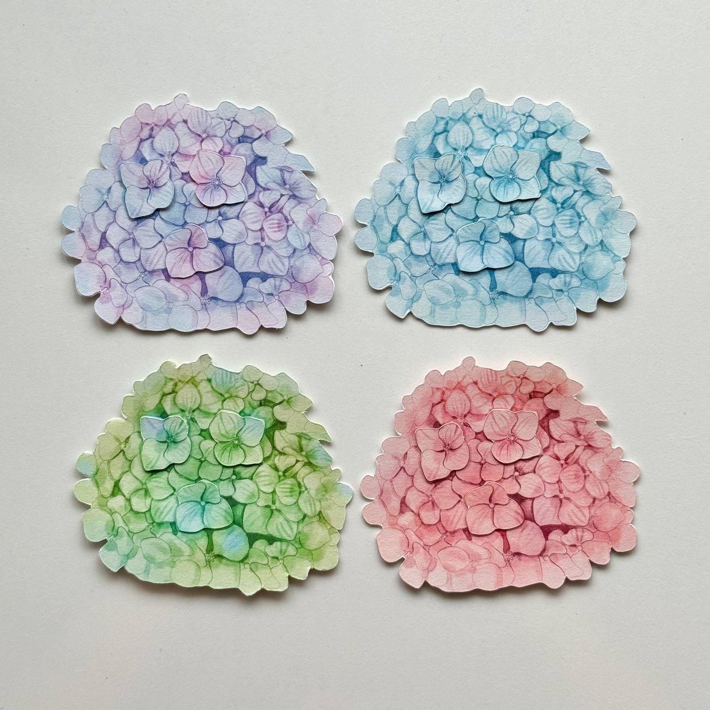 Hydrangea Garden Bookmark Set – Collection of 4