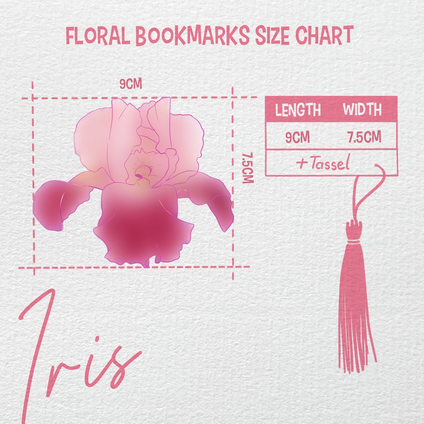 Iris Flower Bookmark No.01