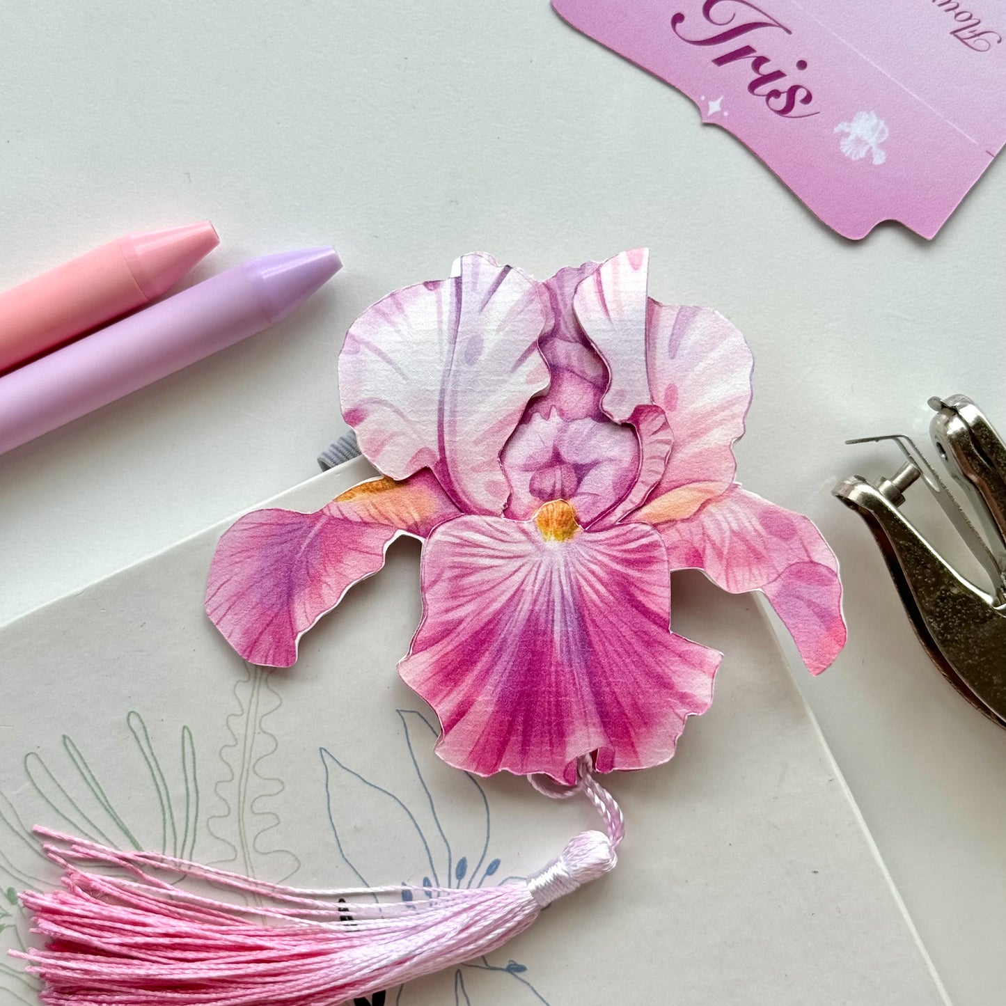 Iris Flower Bookmark No.04