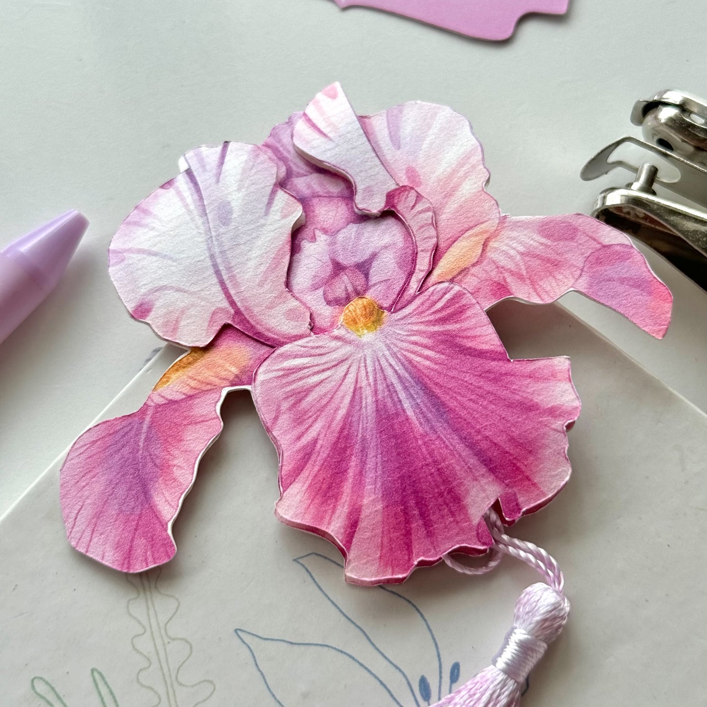 Iris Flower Bookmark No.04