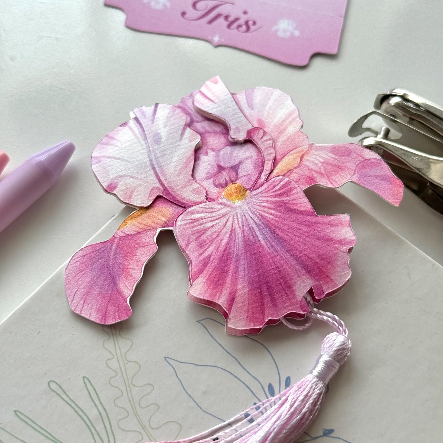 Iris Flower Bookmark No.04