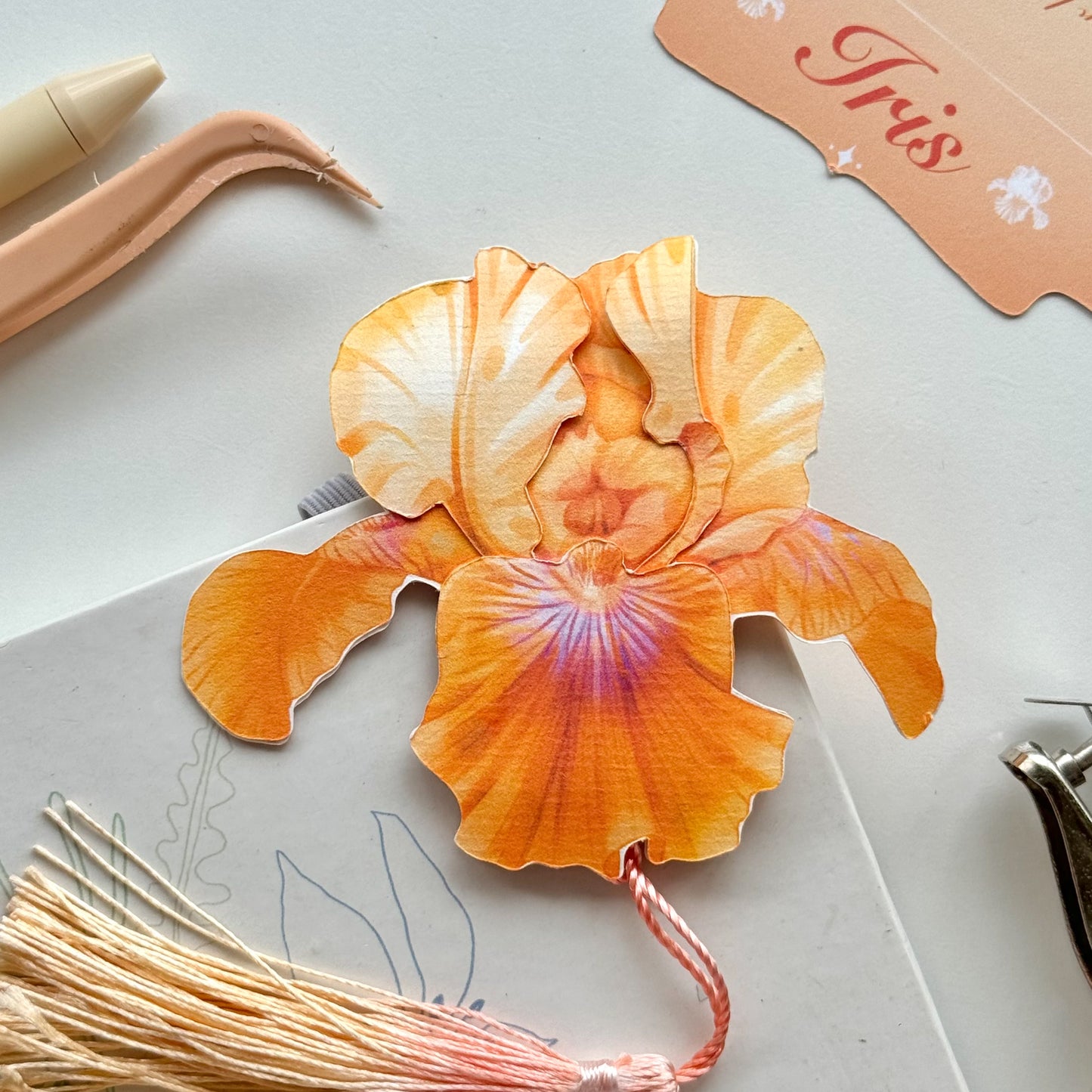 Iris Flower Bookmark No.05