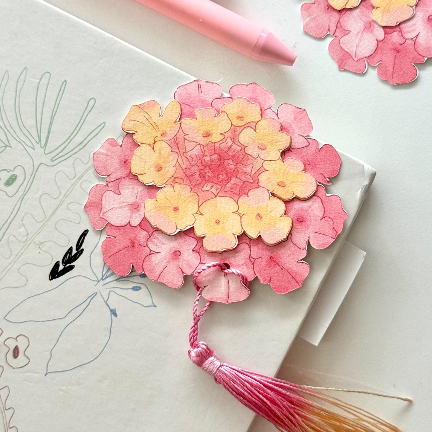 Lantana Flower Bookmark No.01