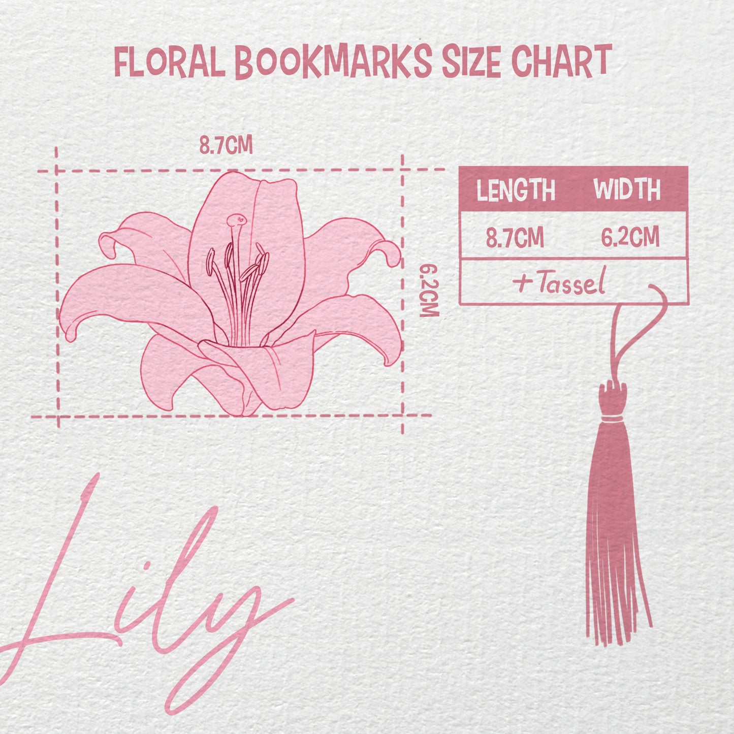 Lily Flower Bookmark No.01