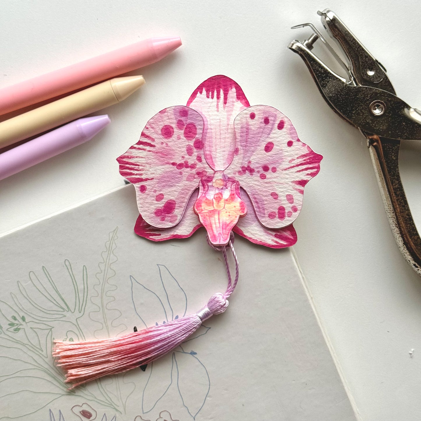 Orchid Flower Bookmark No.01