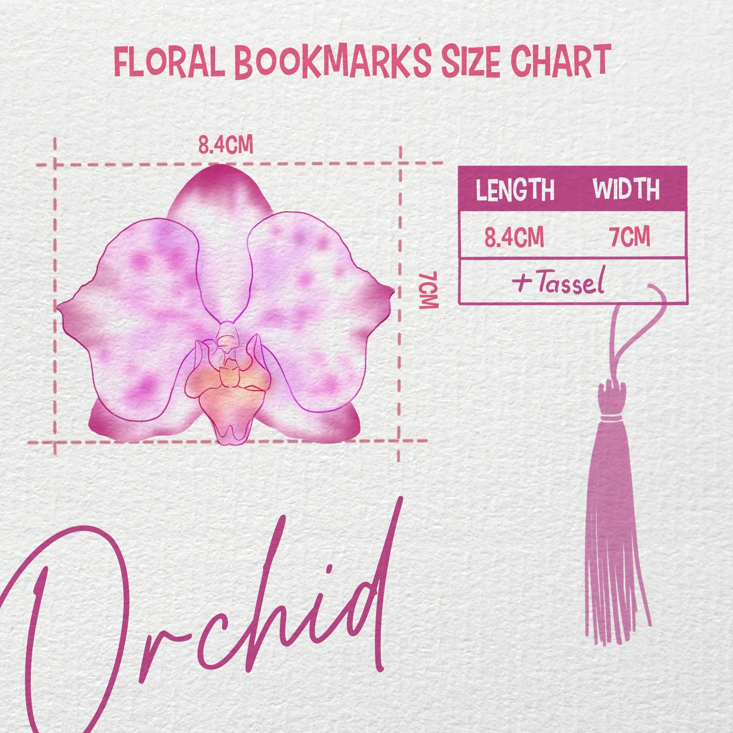Orchid Flower Bookmark No.01