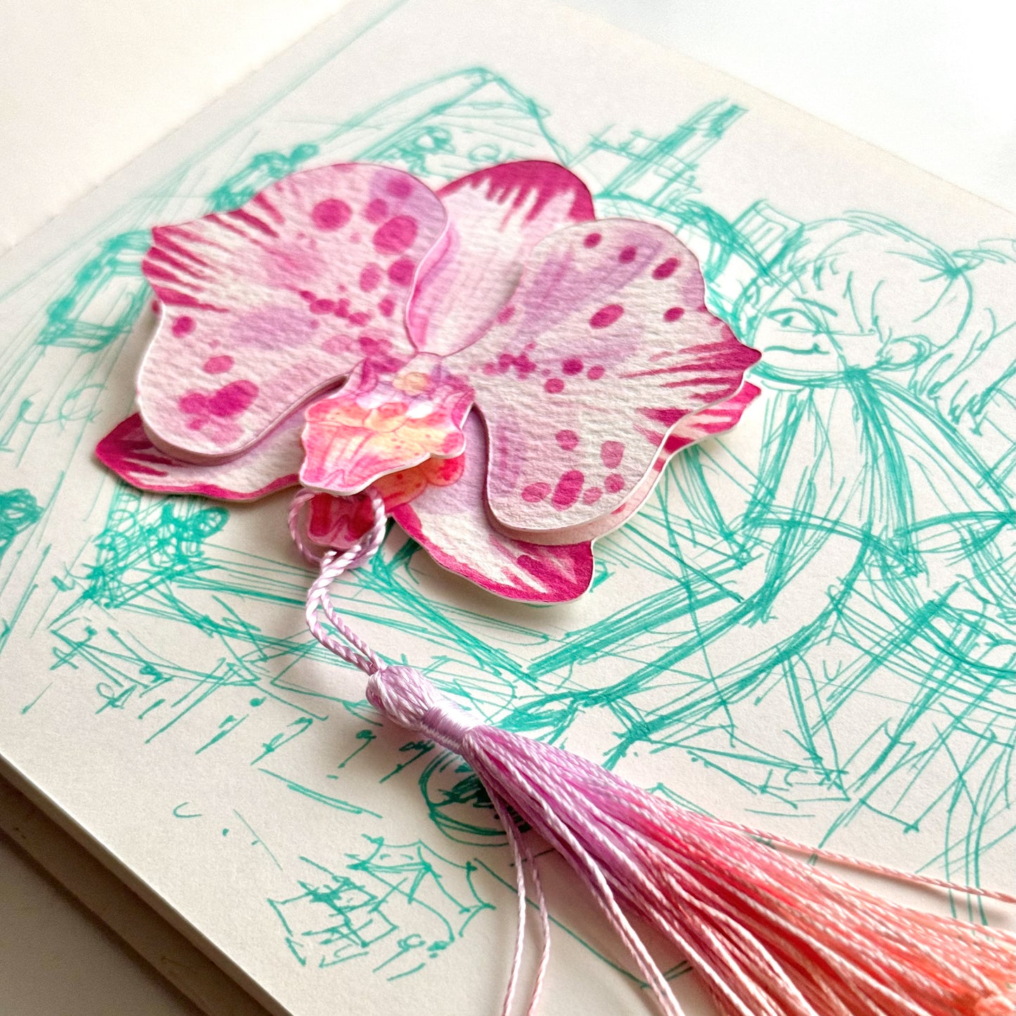 Orchid Flower Bookmark No.01